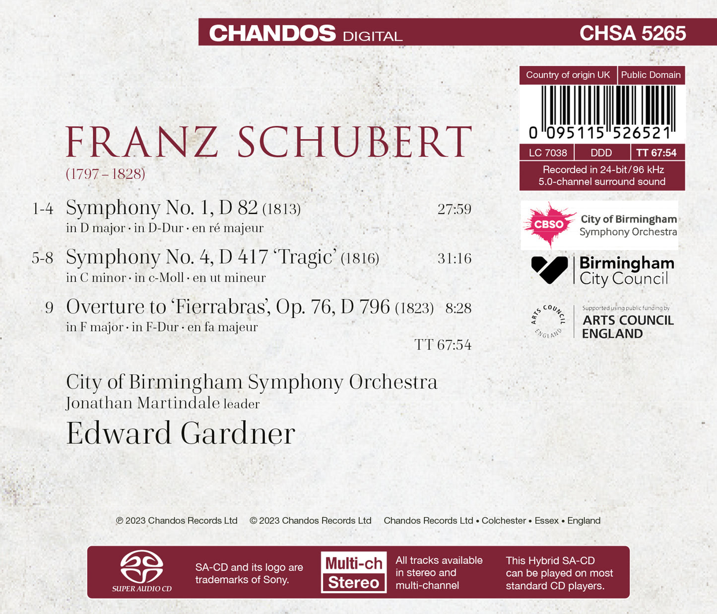 Schubert: Symphonies, Vol. 3 / City of Birmingham SO