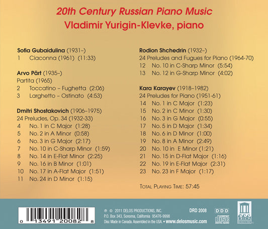 20th Century Russian Piano Music
