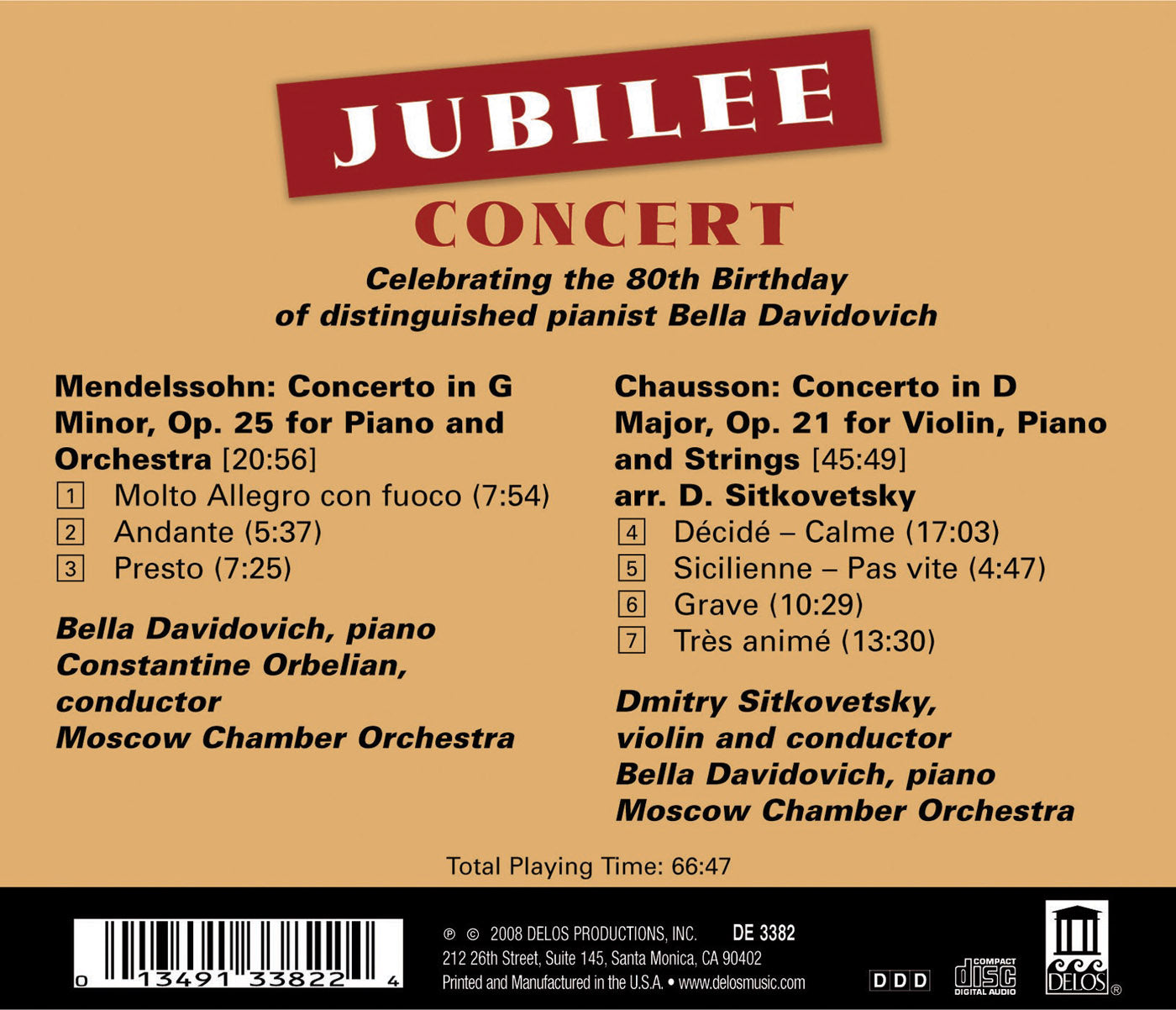 Mendelssohn, Felix: Piano Concerto No. 1 / Chausson, E.: Con