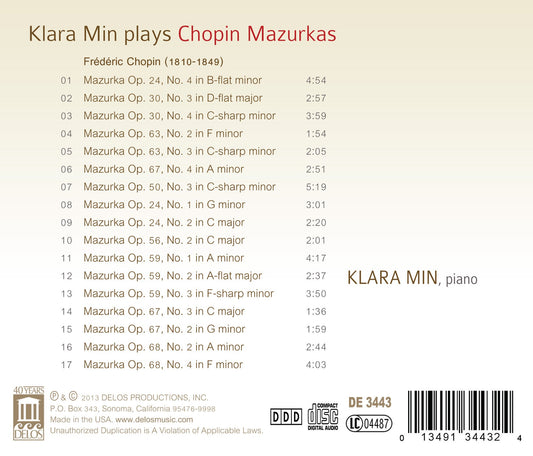 Klara Min Plays Chopin Mazurkas
