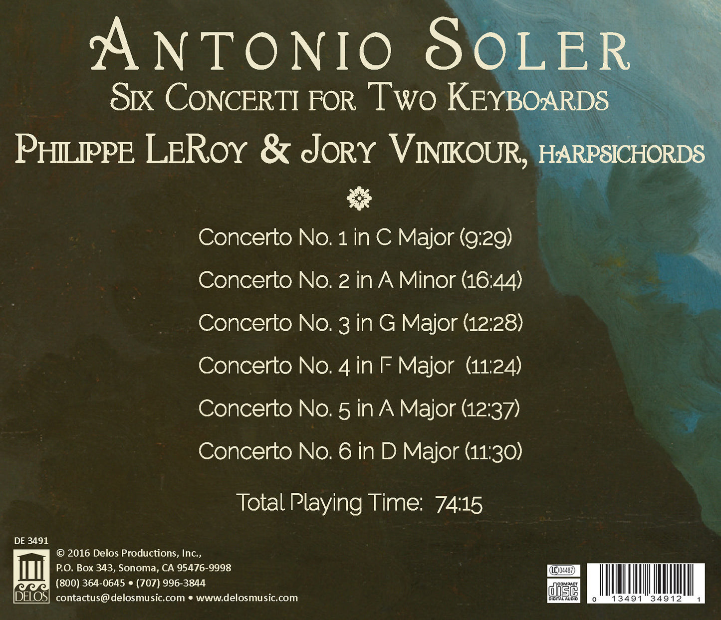 Soler: 6 Concerti For 2 Keyboards