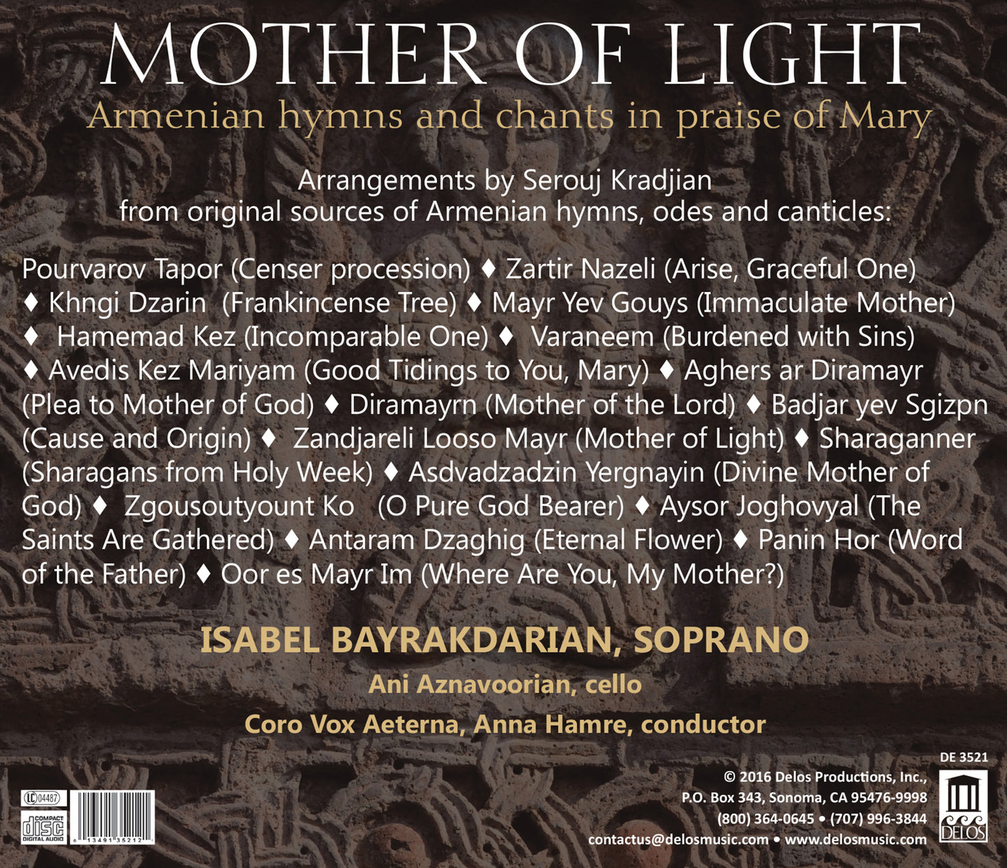 Mother Of Light: Armenian Hymns & Chants In Praise Of Mary