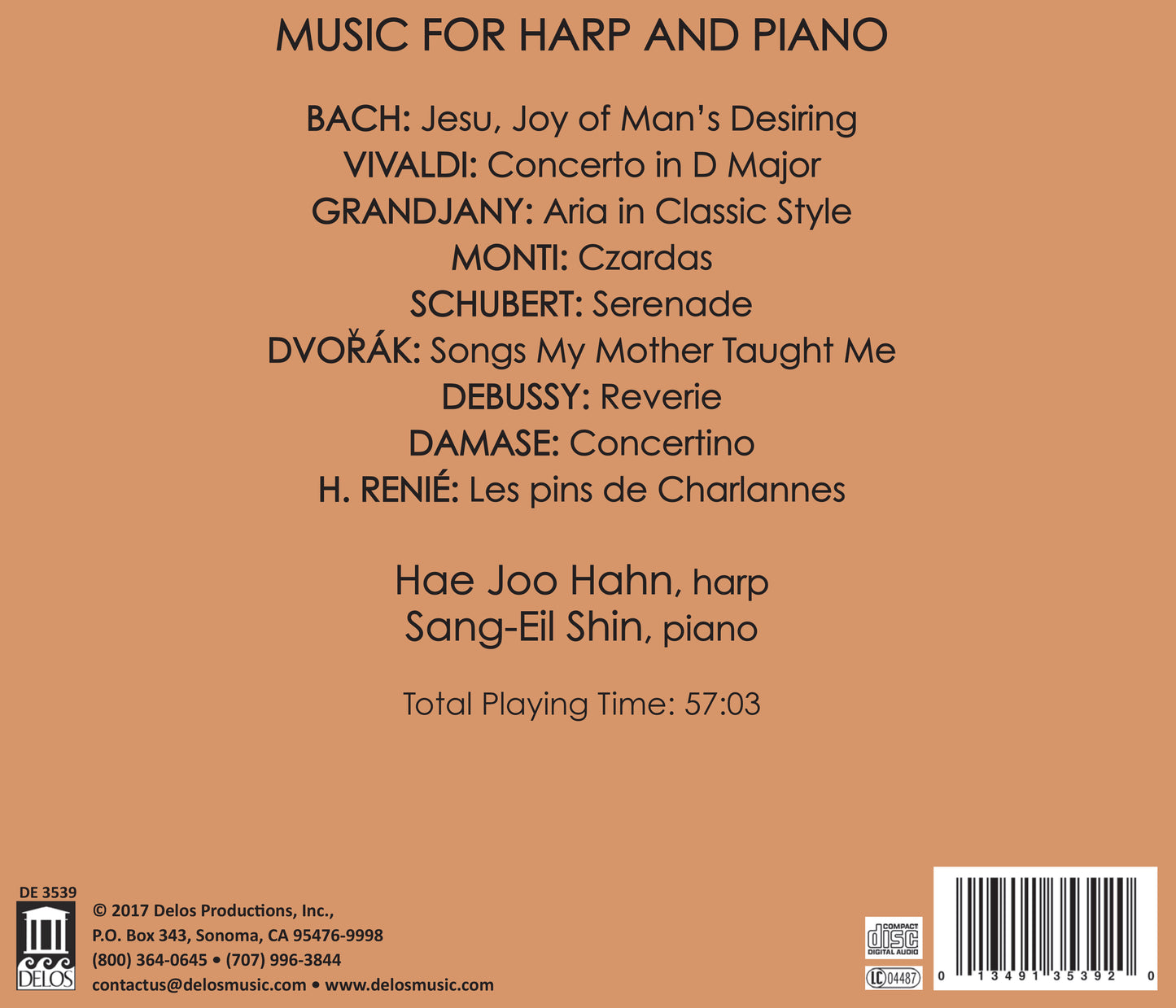 Music For Harp & Piano / Hae Joo Hahn