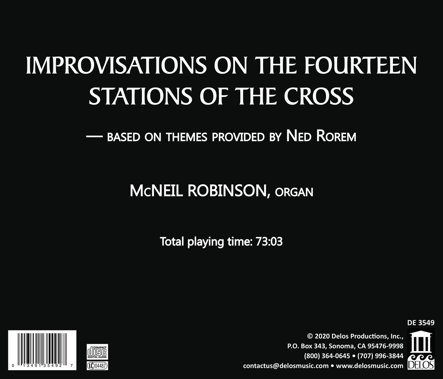 Stations Of The Cross - Organ Improvisations / McNeil Robinson
