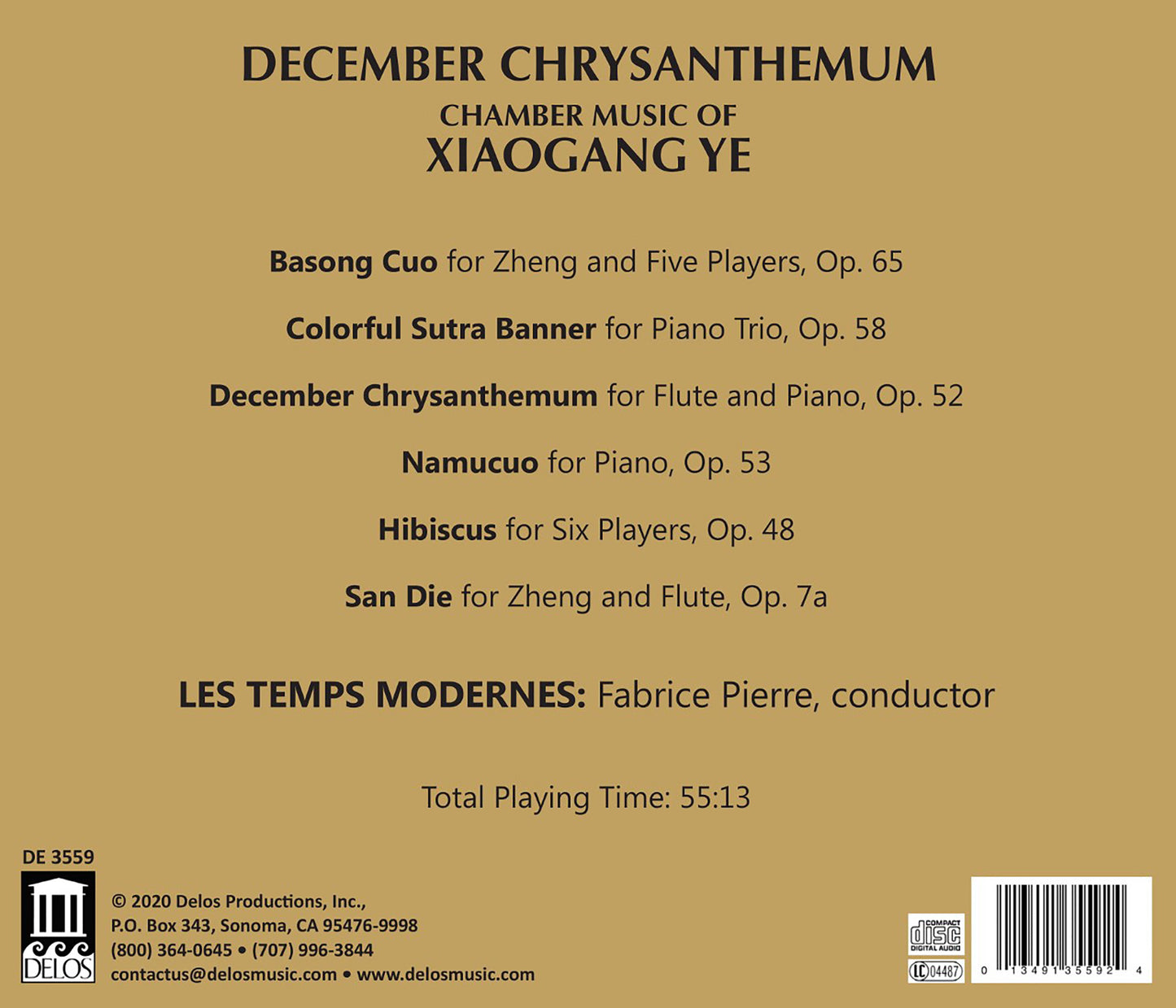 December Chrysanthemum - Chamber Music of Xiaogang Ye