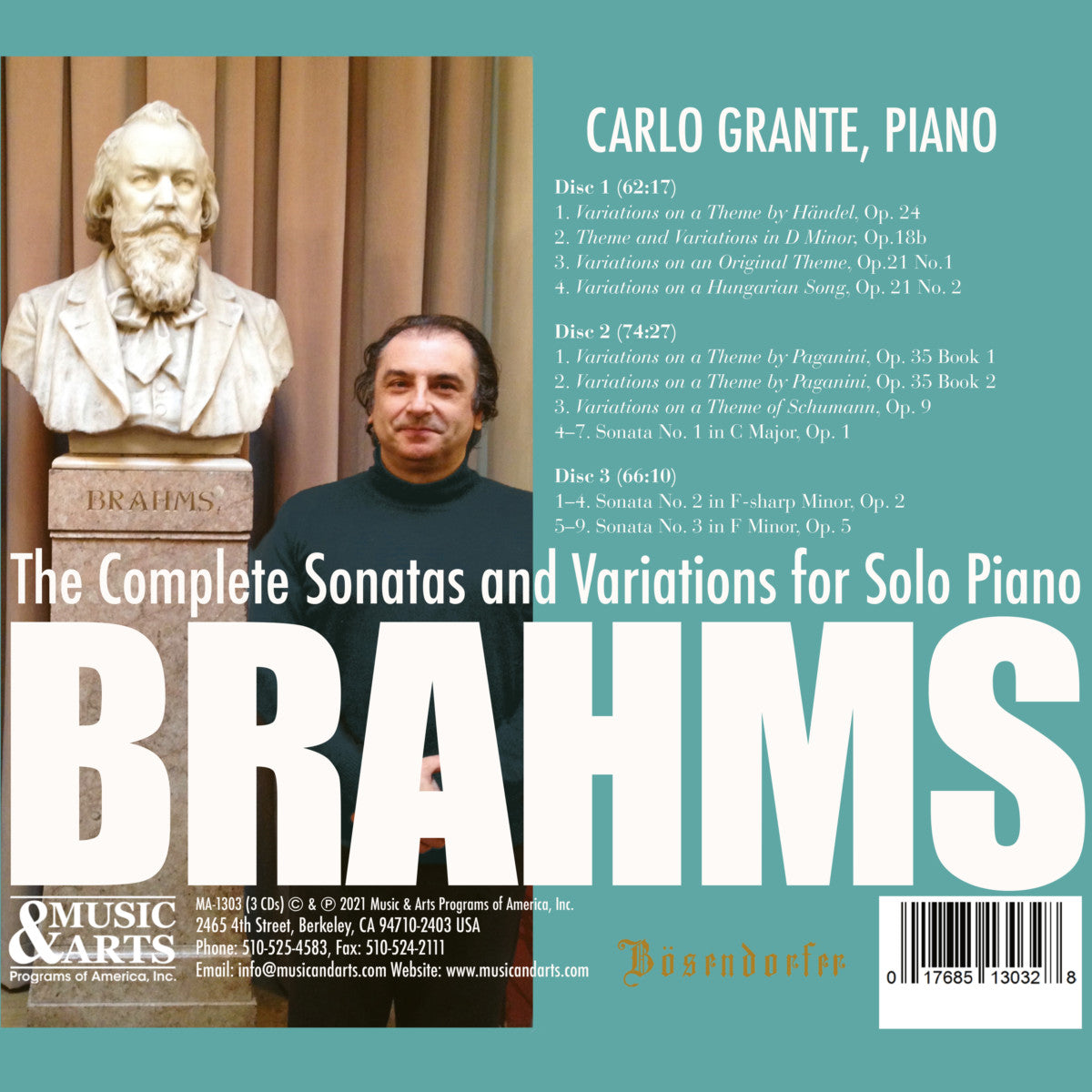 Brahms: Complete Variations And Complete Sonatas For Solo Pi