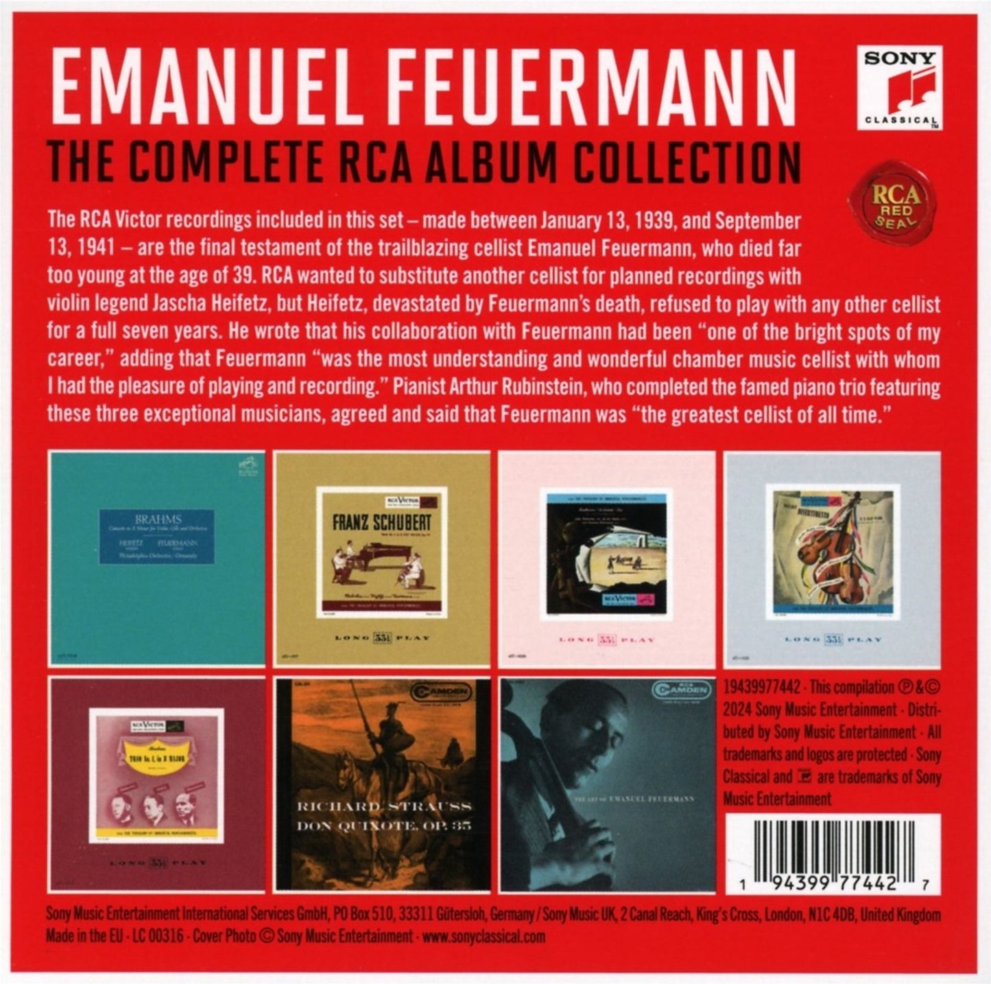 Emanuel Feuermann – The Complete RCA Album Collection