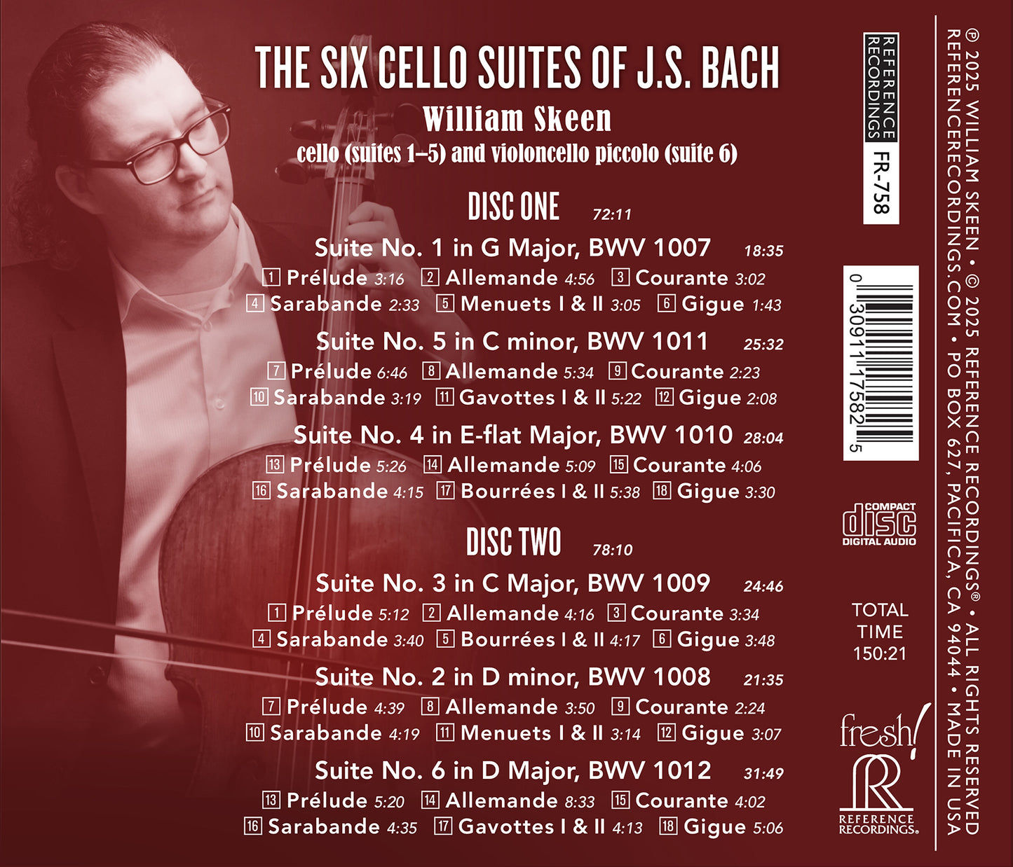 The Six Cello Suites of J.S. Bach