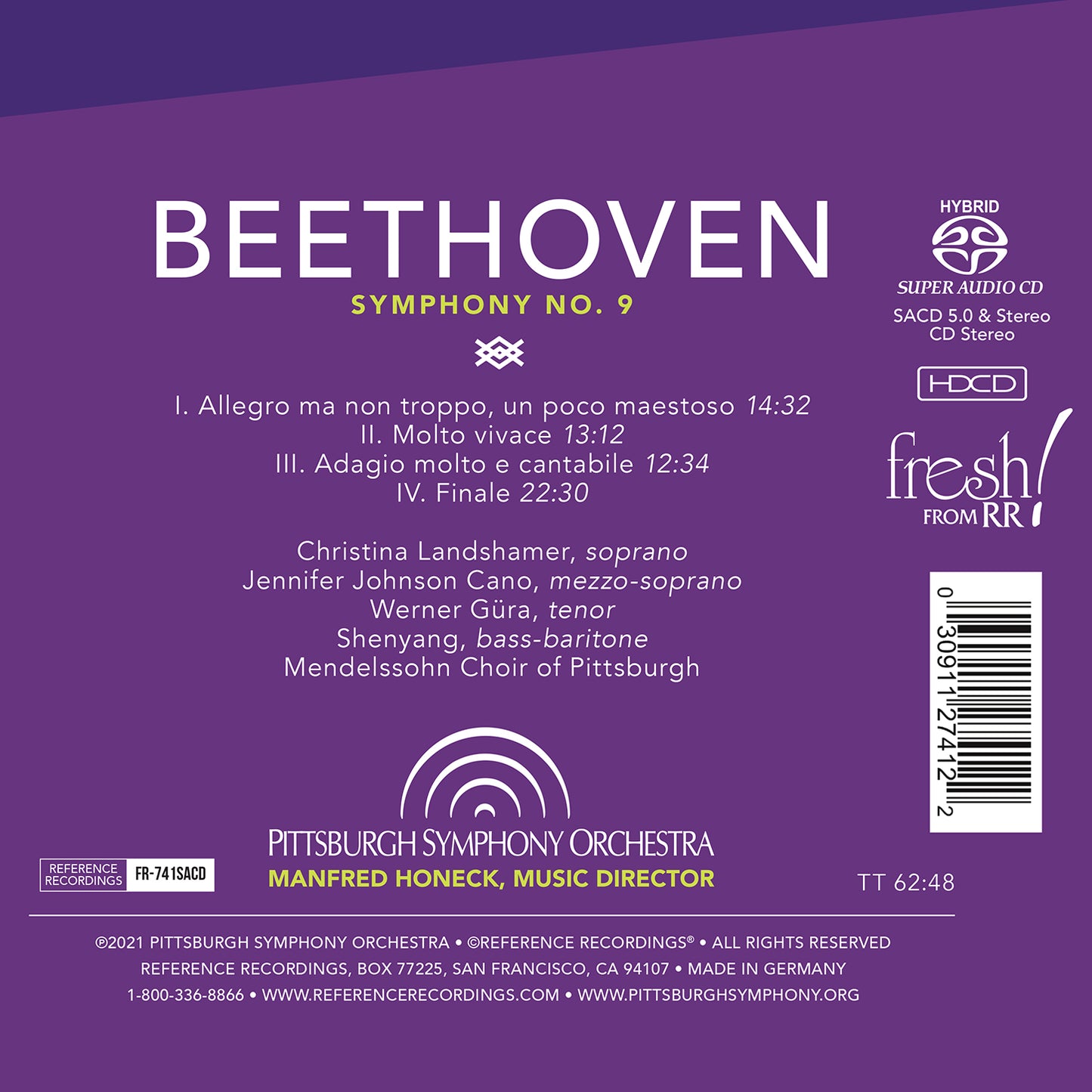 Beethoven: Symphony No. 9  Pittsburgh Symphony Orchestra, Honeck