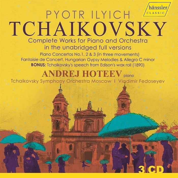 Tchaikovsky: Complete Works for Piano and Orchestra in the unabridged full versions /Hoteev, Fedoseyev, Tchaikovsky Symphony Orchestra Moscow