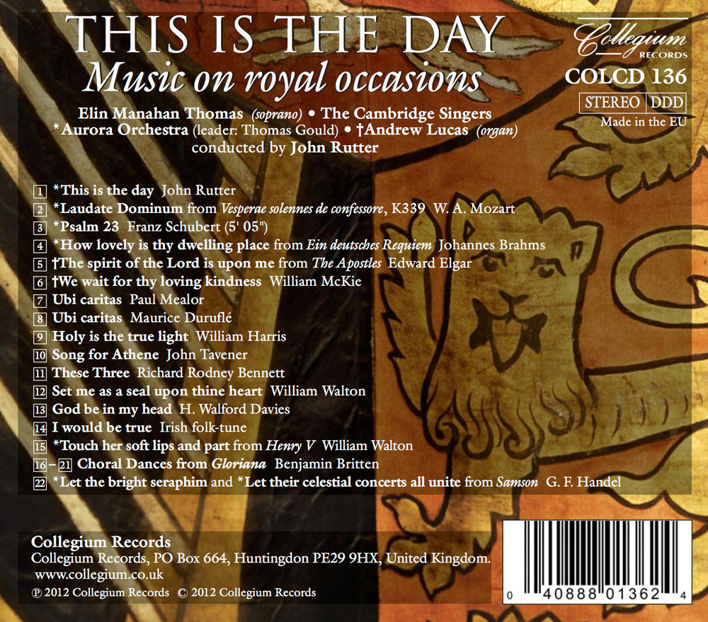 This is the Day: Music on Royal Occasions