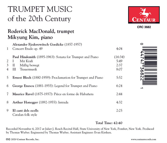 Trumpet Music Of The 20Th Century