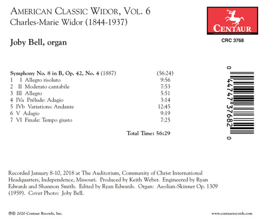 American Classic Widor, Vol. 6  Joby Bell