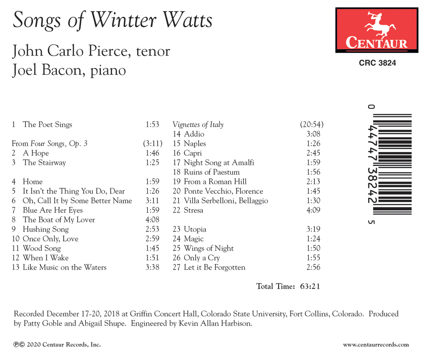 Songs Of Wintter Watts