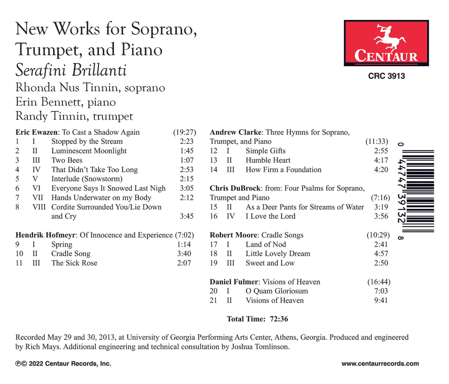 New Works for Soprano, Trumpet, & Piano