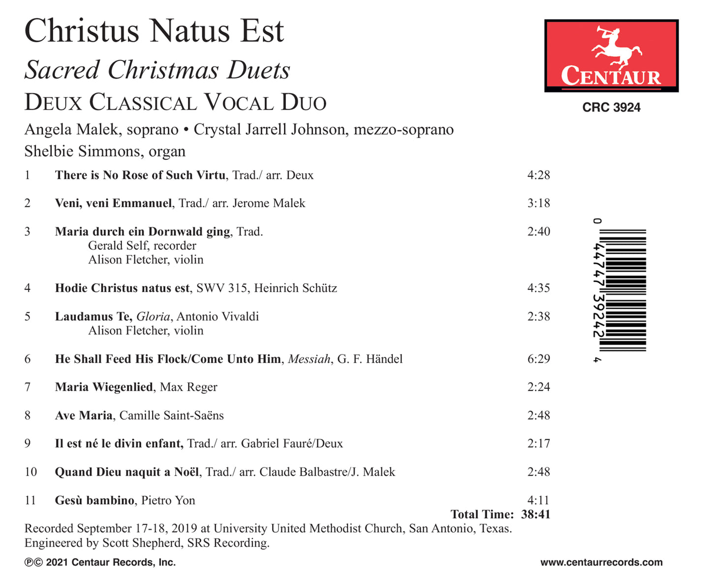 Christus Natus Est - Sacred Christmas Duets