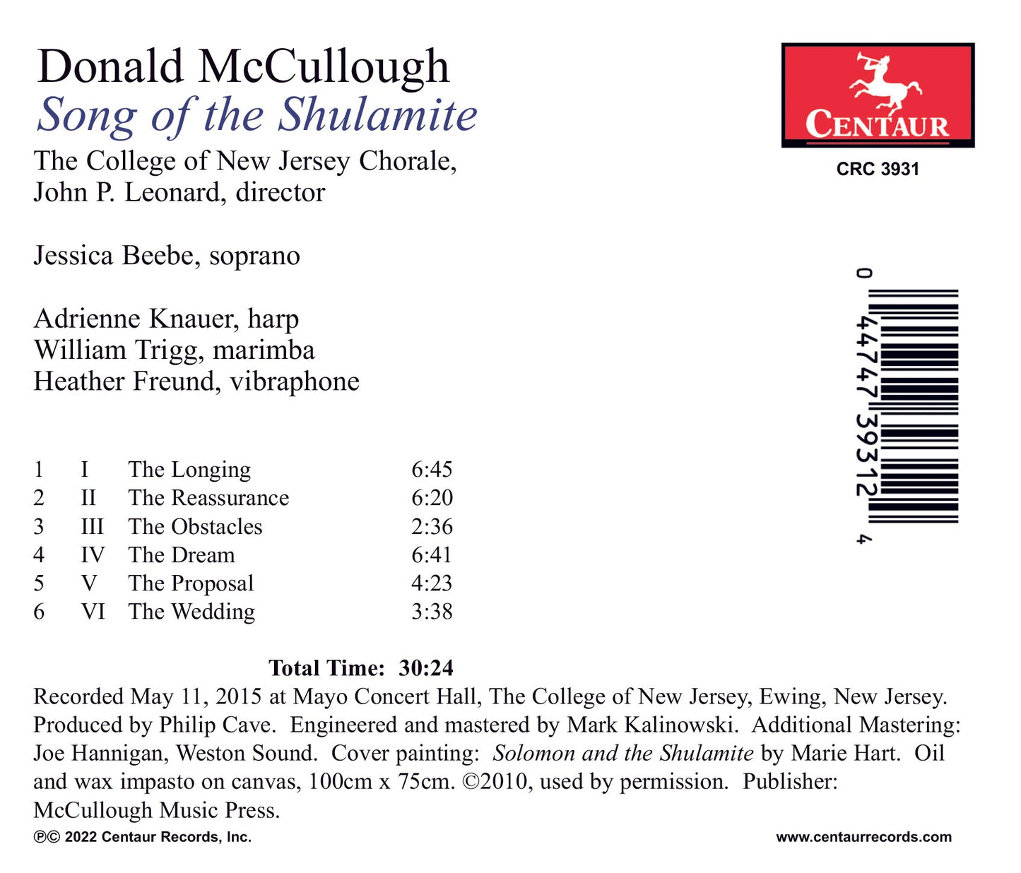 McCullough: Song of the Shulamite