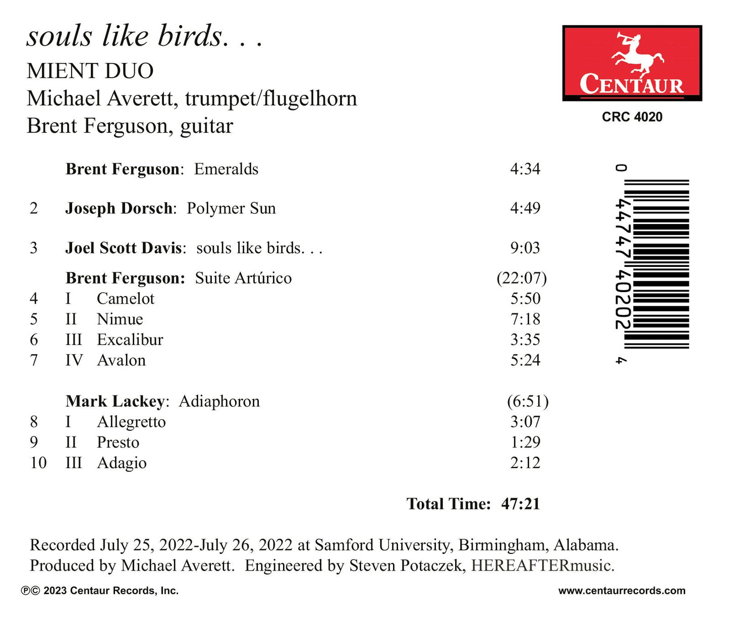Davis, Dorsch, Ferguson & Lackey: souls like birds…