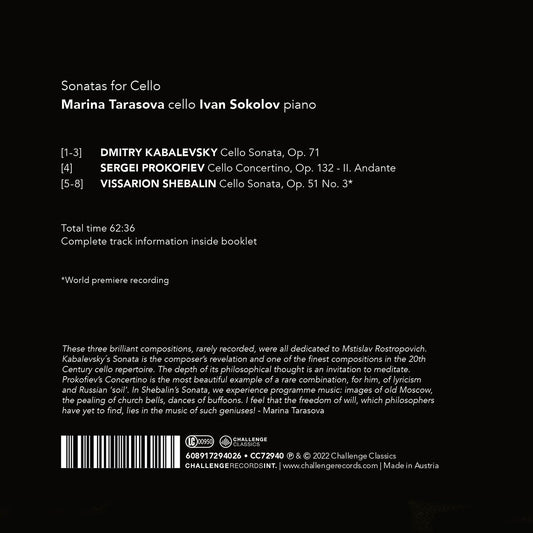 Kabalevsky, Prokofiev & Shebalin: Works For Cello