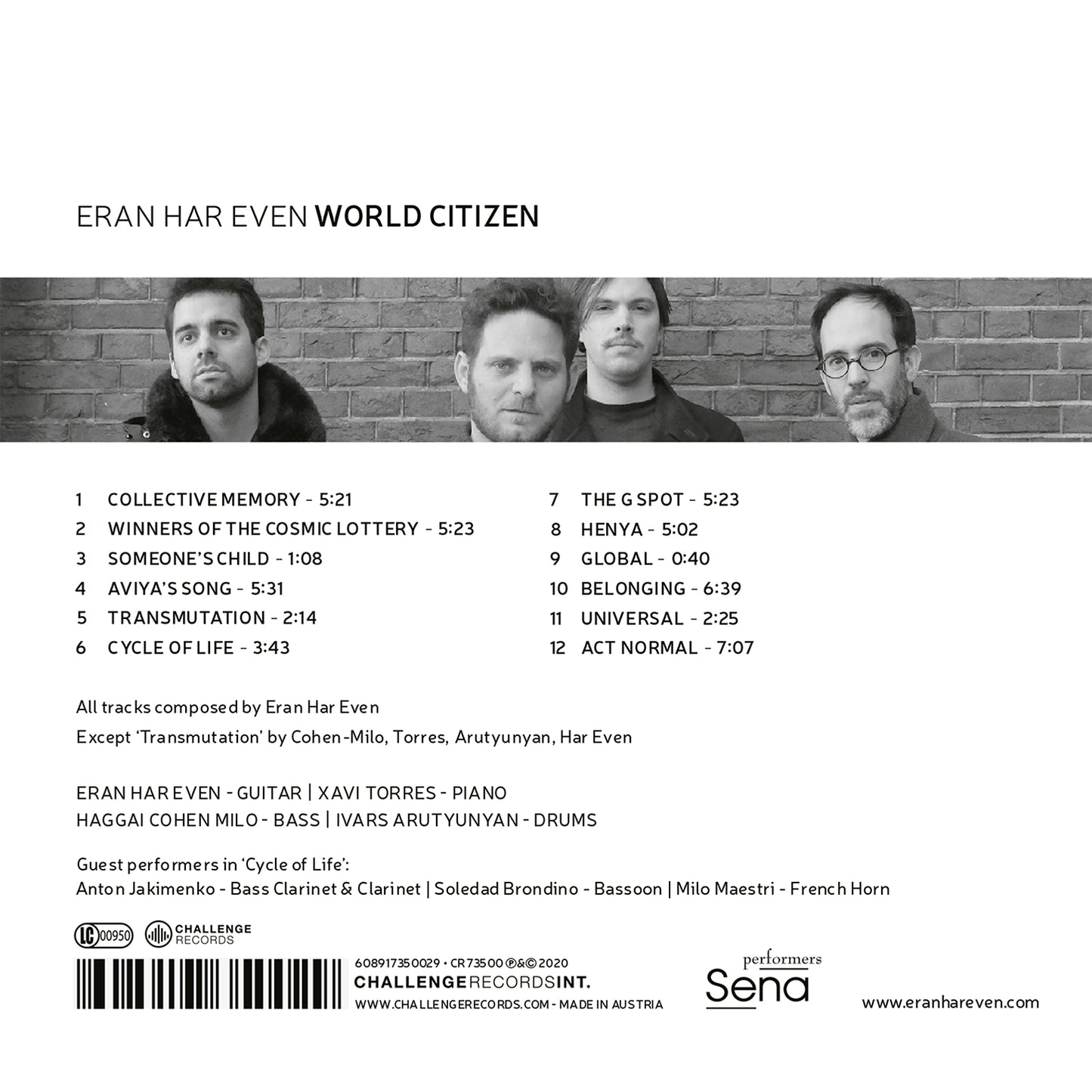 World Citizen  Eran Har Even Quartet