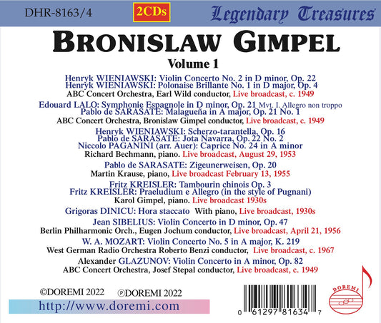 Bronislaw Gimpel Live, Vol. 1