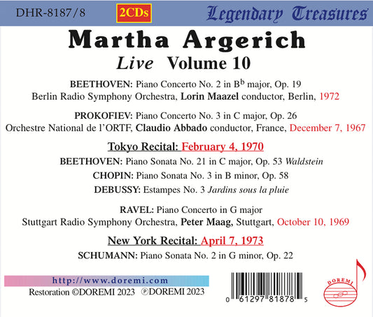 Martha Argerich Live, Vol. 10