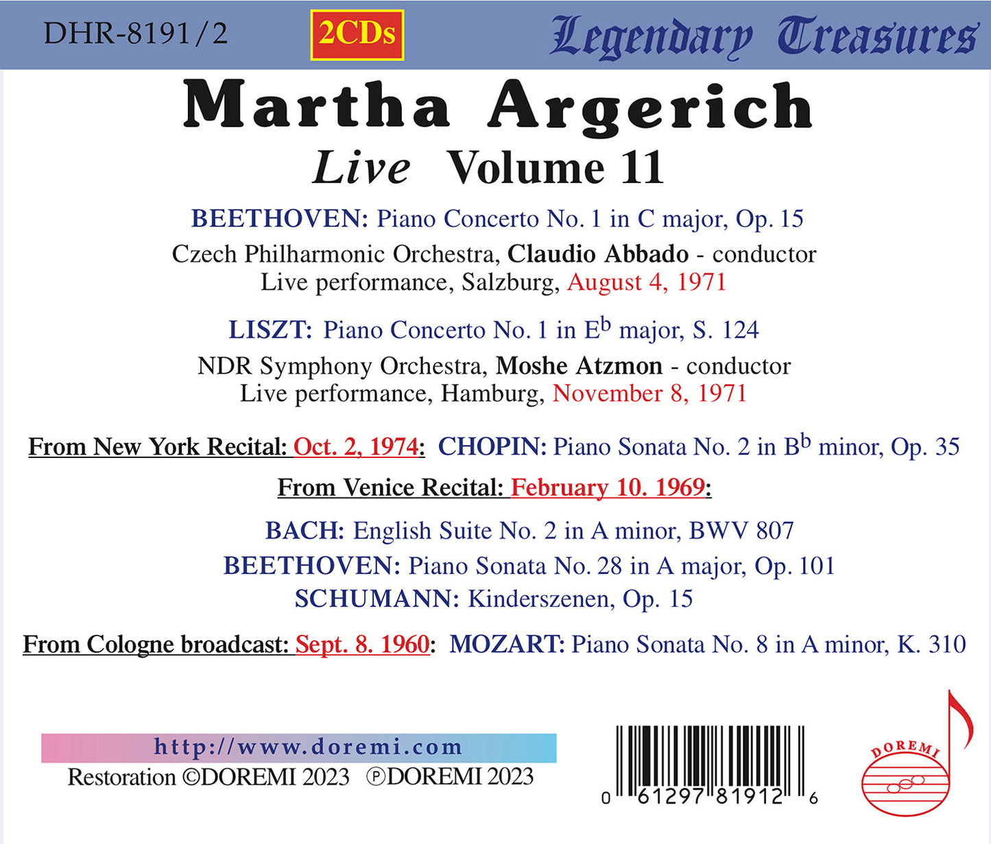 Martha Argerich Live, Vol. 11