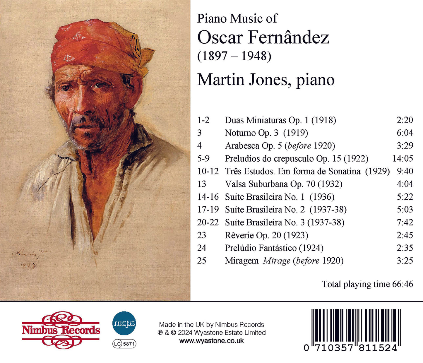 Piano Music Of Oscar Fernandez