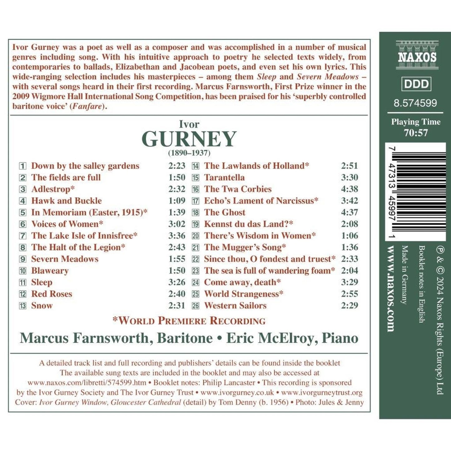 Gurney: Songs, Vol. 2