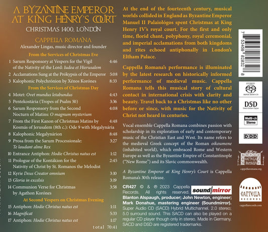 A Byzantine Emperor At King Henry's Court