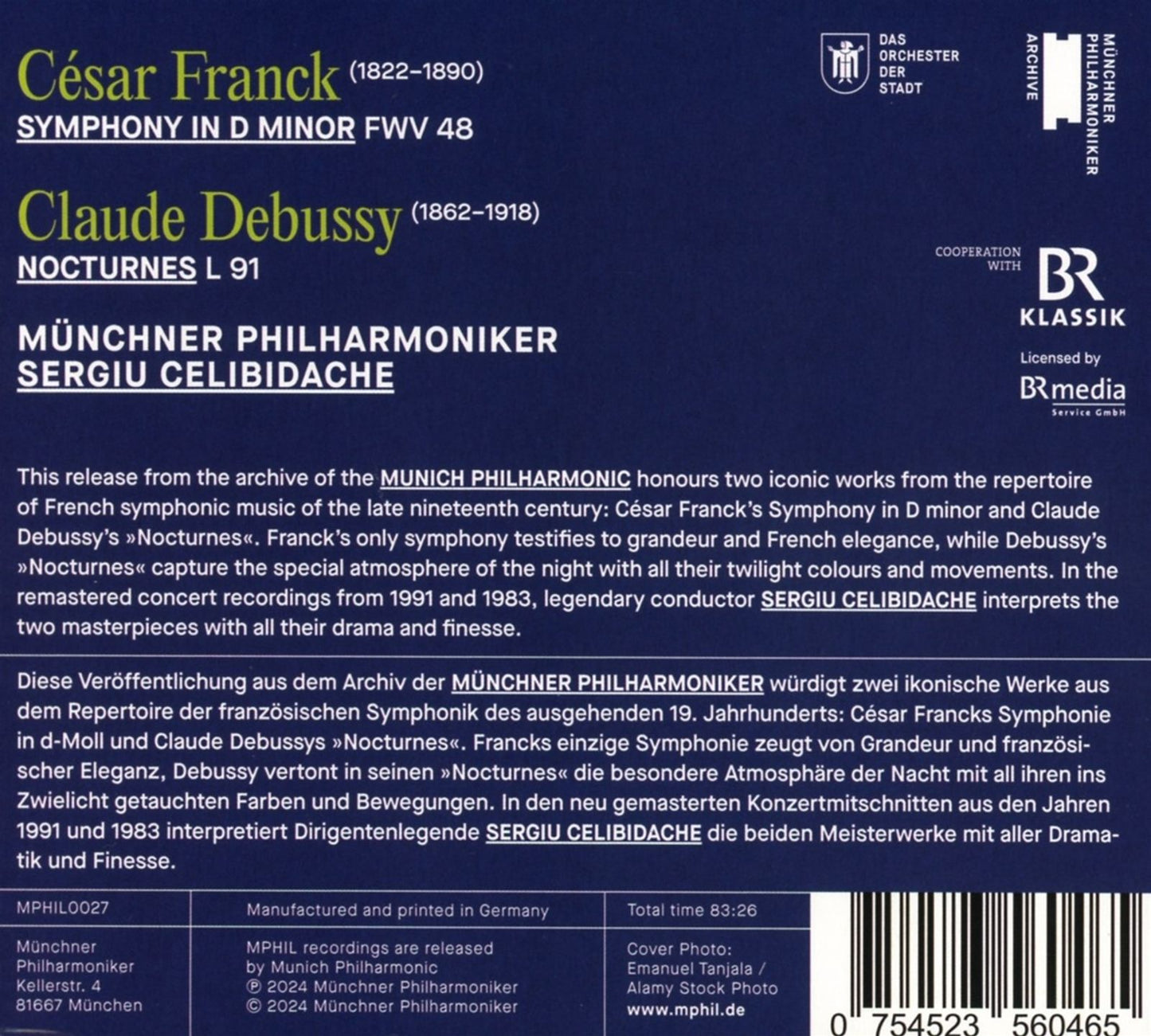 FRANCK: SYMPHONY IN D MINOR DEBUSSY: TROIS