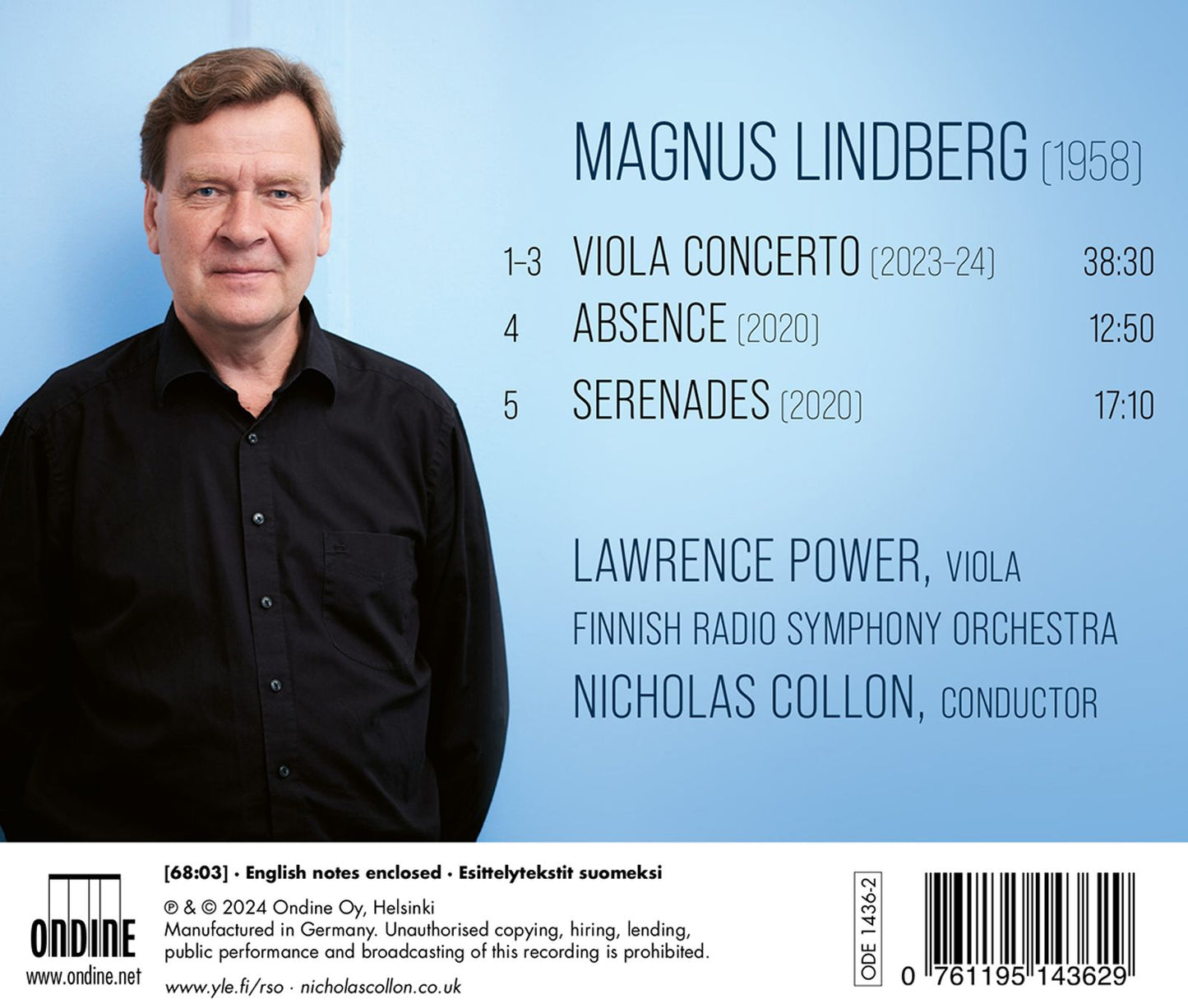 Lindberg: Viola Concerto; Absence; Serenades