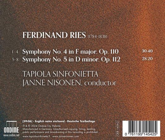 Ries: Symphonies Nos. 4 & 5