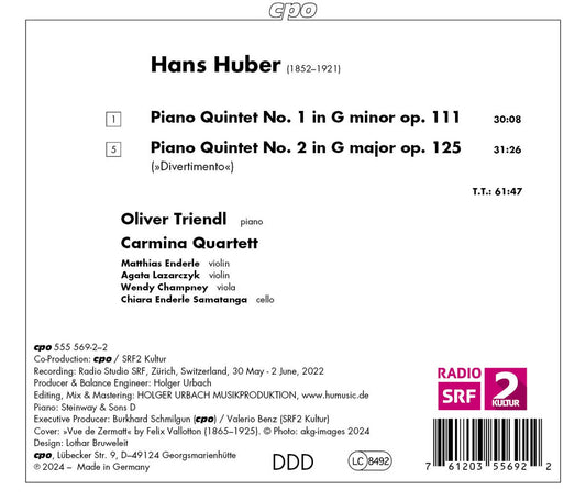 Huber: Piano Quintets 1 & 2