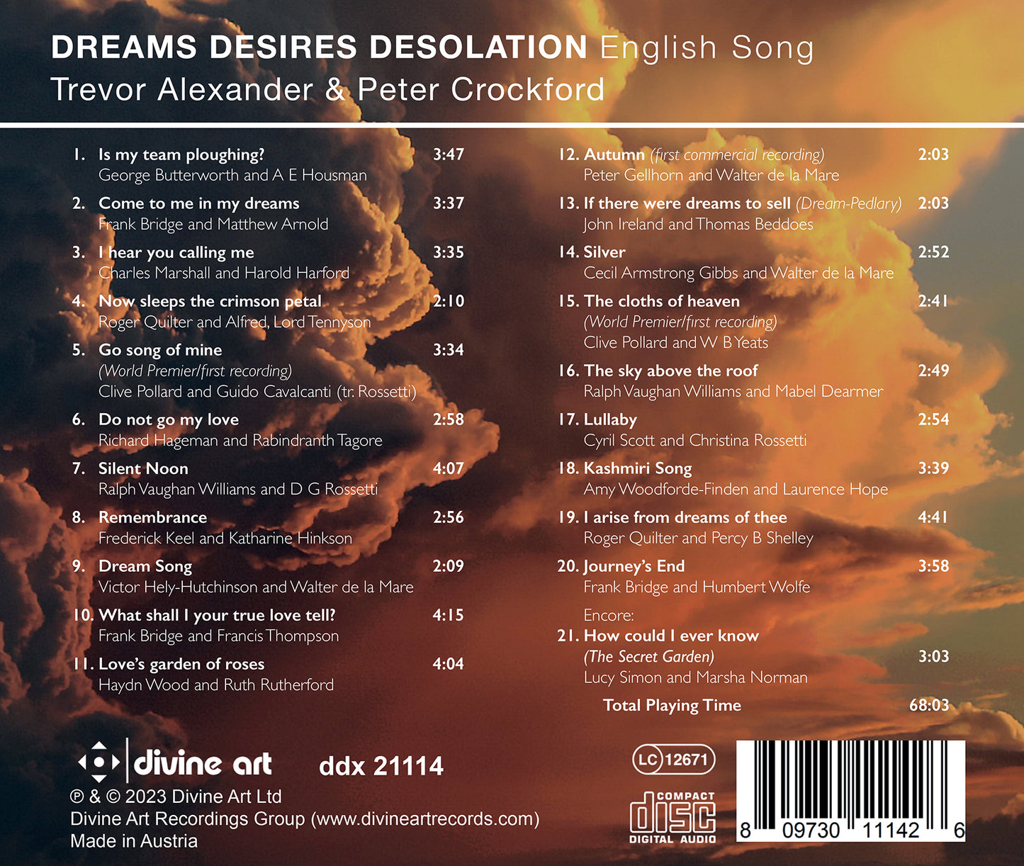 Scott: Dreams, Desires, Desolation - English Song
