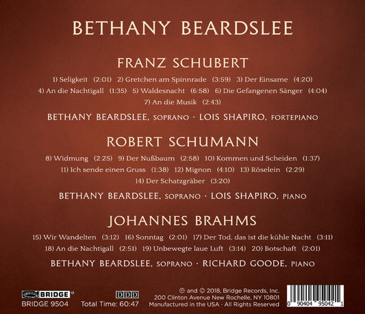 Schubert, Schumann & Brahms: Lieder
