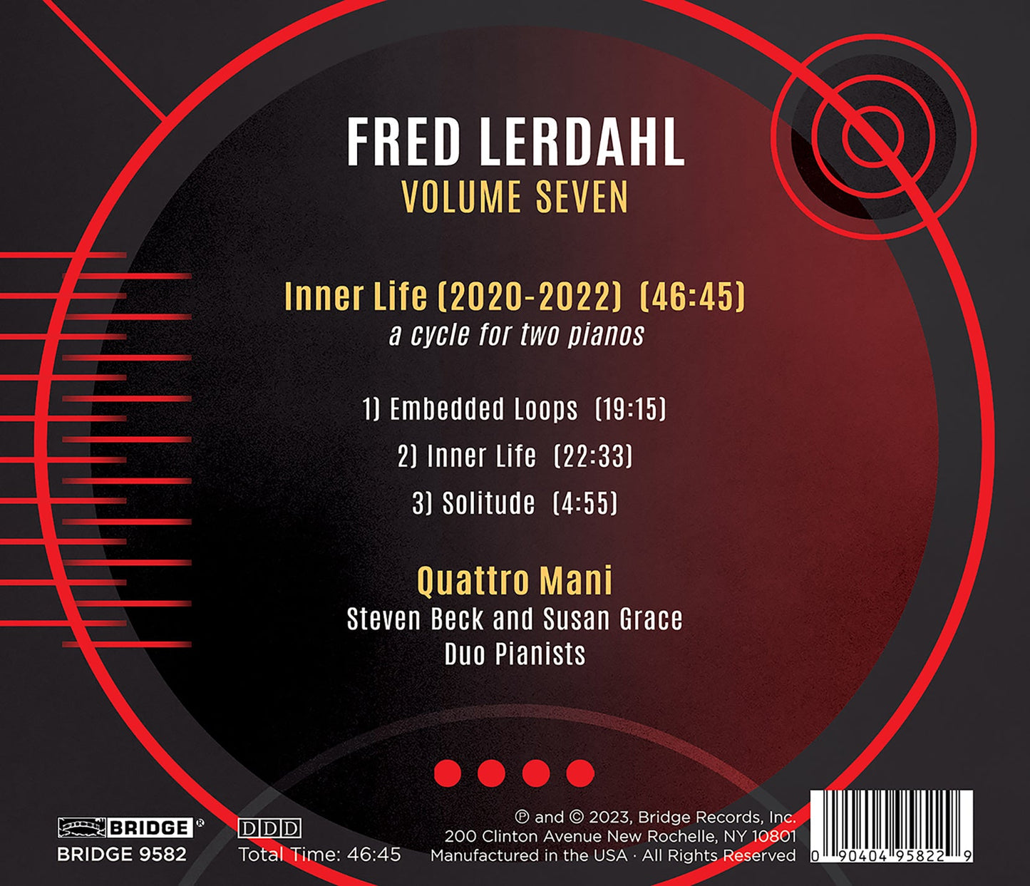 Music of Fred Lerdahl, Vol. 7