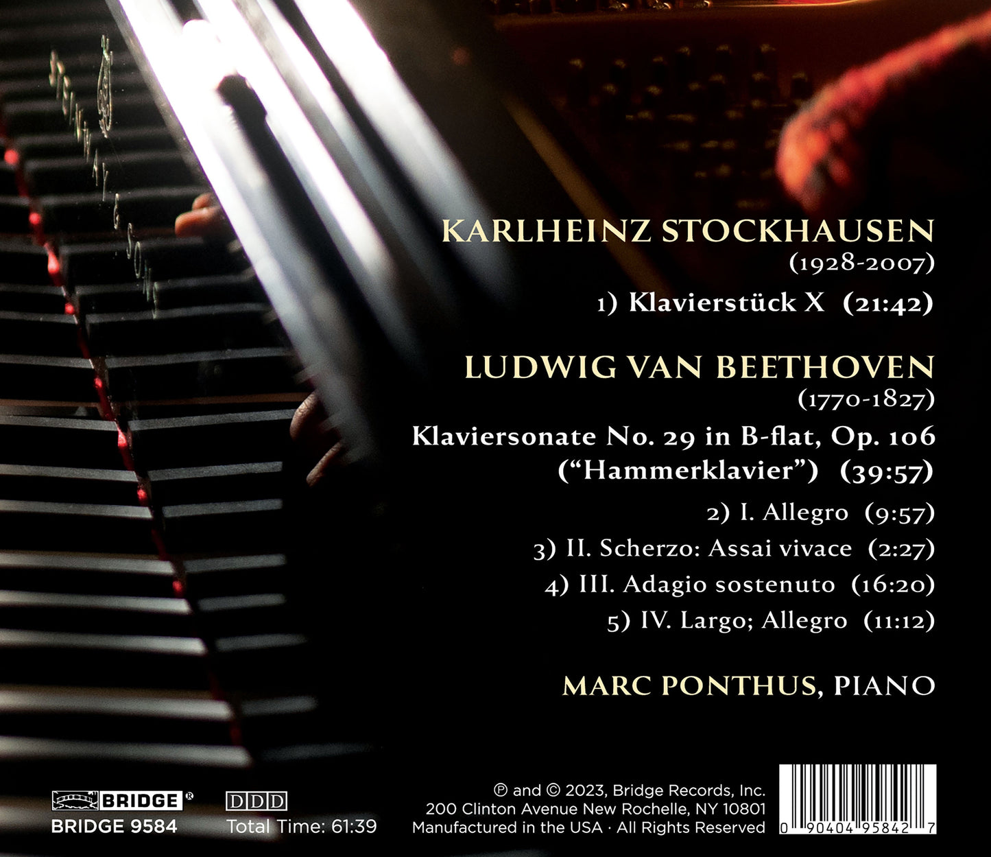 Ponthus Plays Beethoven & Stockhausen
