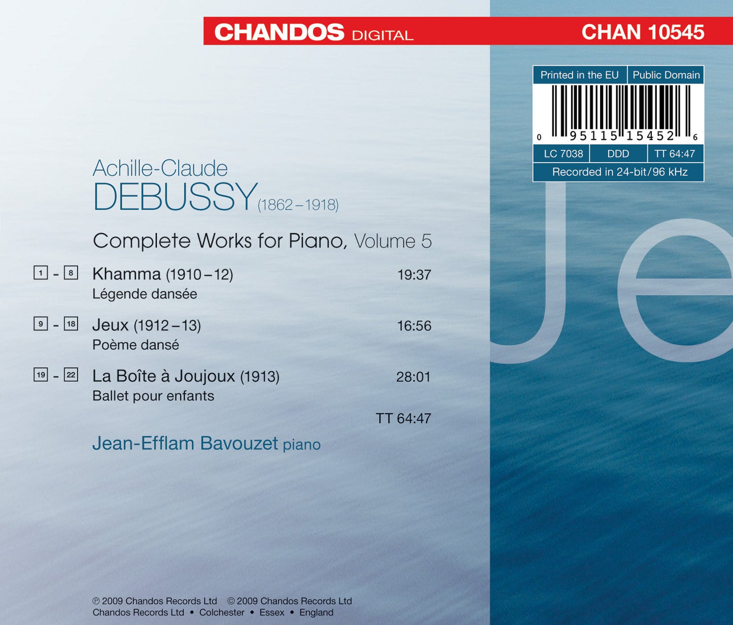 Debussy, C.: Complete Works for Piano, Vol. 5