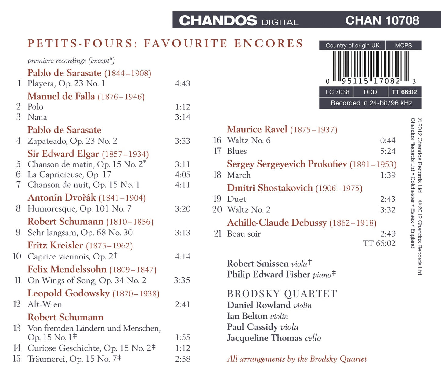 Petits-fours: Favourite Encores