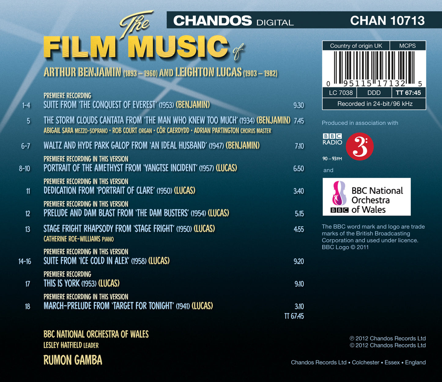 The Film Music of Arthur Benjamin & Leighton Lucas