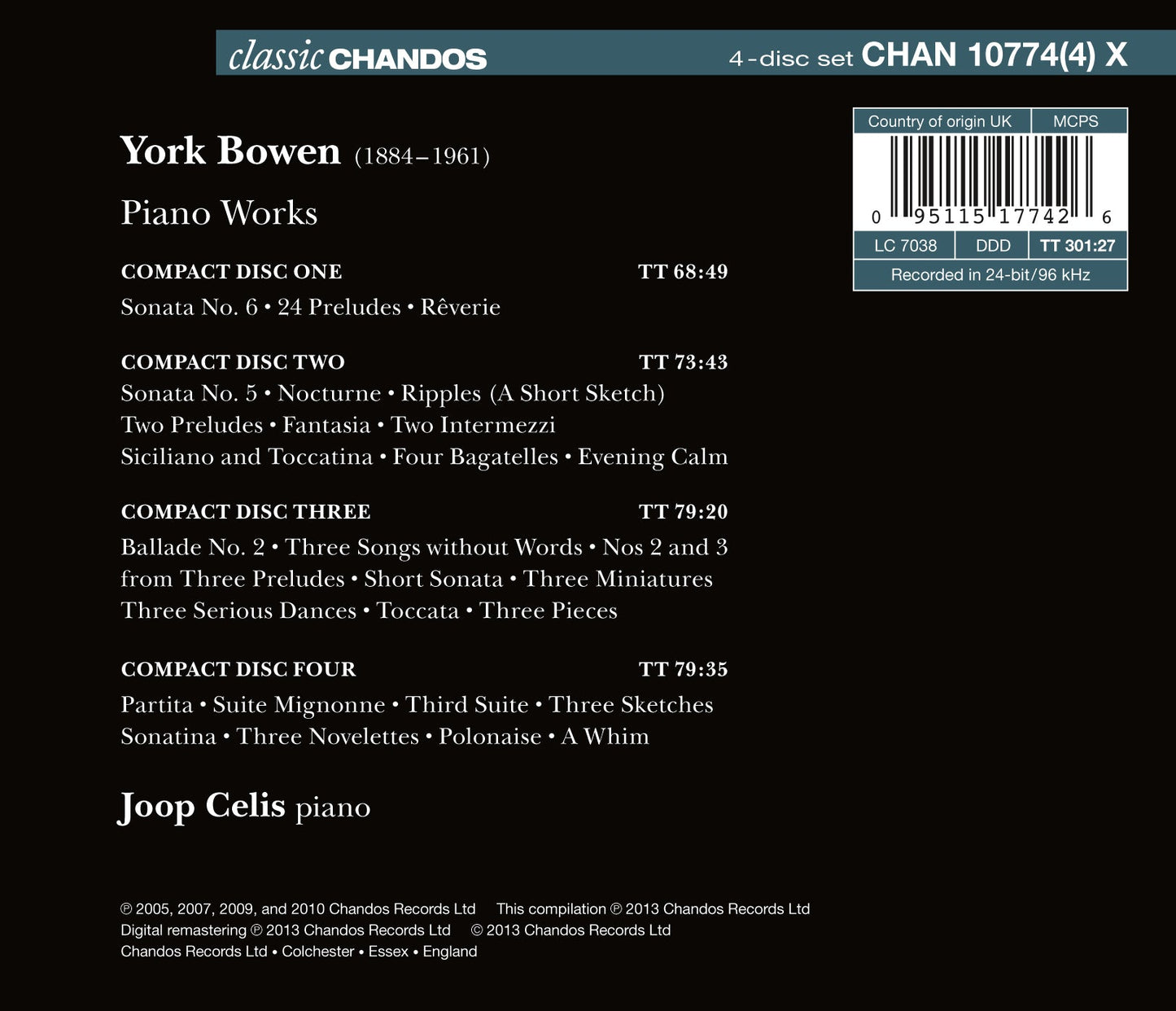 Joop Celis plays York Bowen
