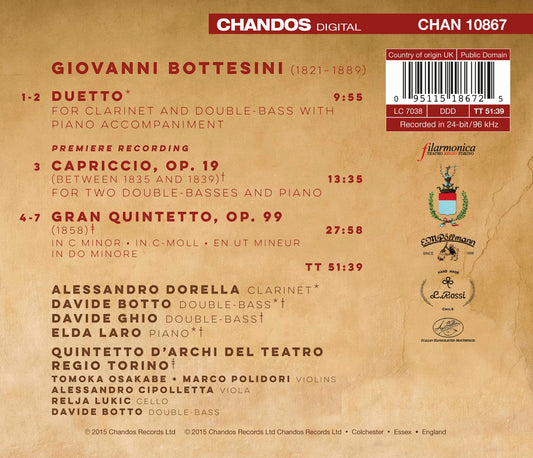Bottesini: Duetto, Capriccio & Gran quintetto