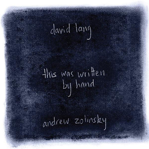 Lang: this was written by hand