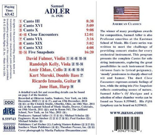 Adler: Cantos - Close Encounters - Five Snapshots
