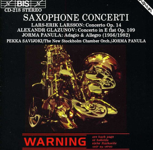 LARSSON / GLAZUNOV: Saxophone Concertos