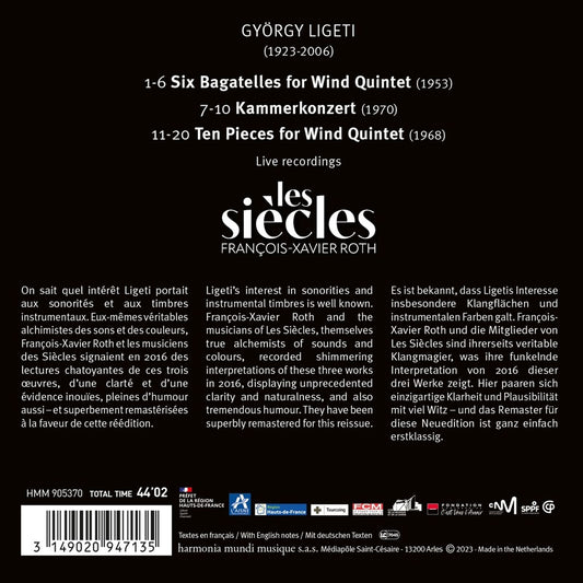 LIGETI: SIX BAGATELLES CHAMBER CONCERTO & TEN