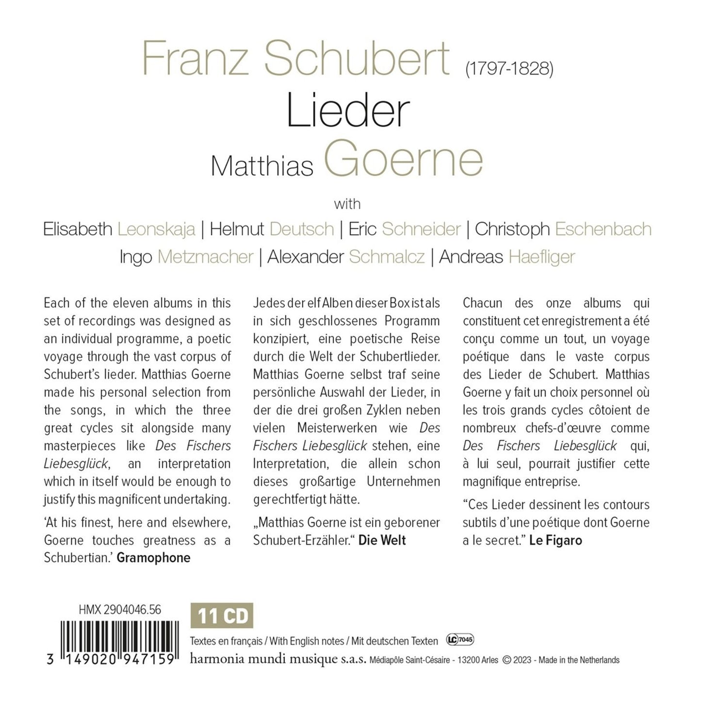 SCHUBERT: LIEDER