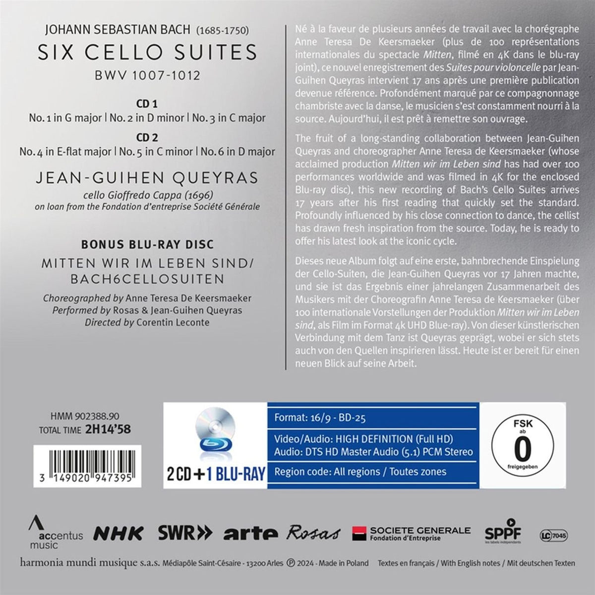 BACH: COMPLETE CELLO SUITES (2023 SESSIONS)
