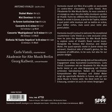 VIVALDI: SACRO FURORE - STABAT MATER NISI DOMINUS